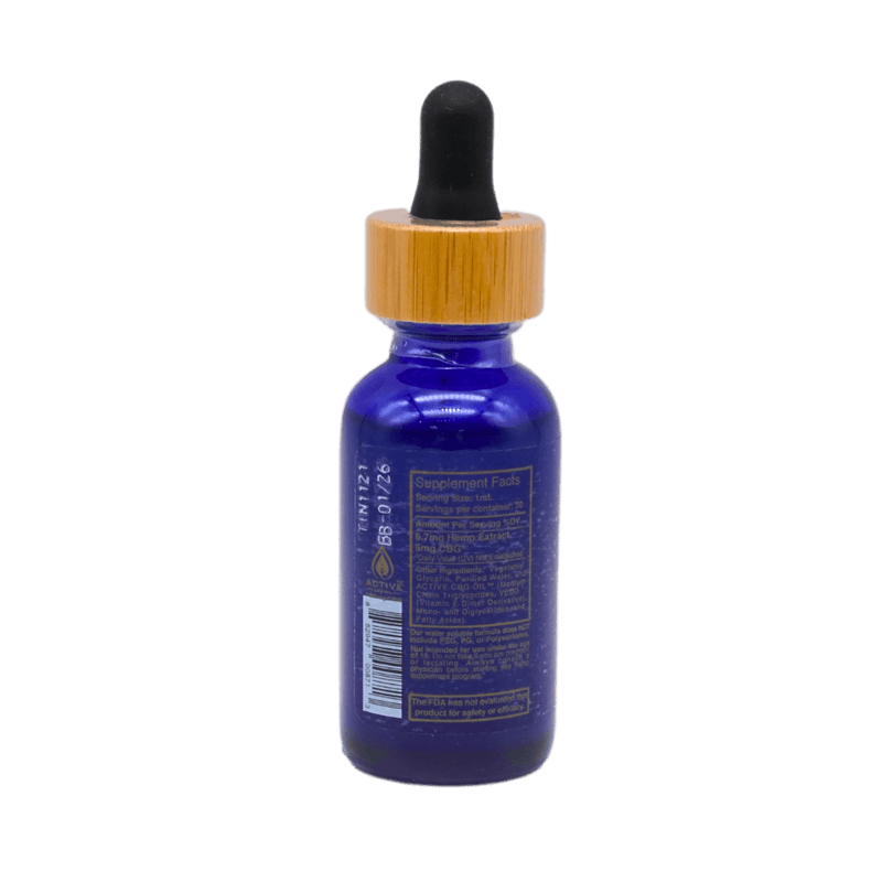 Water soluble CBG Tincture with supplement facts