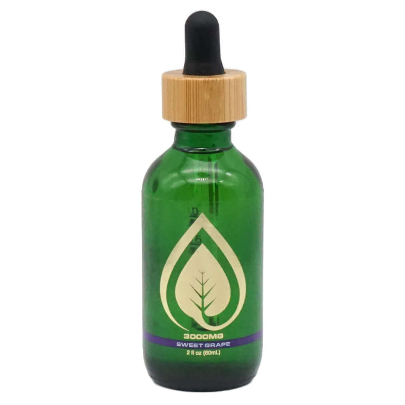 3000mg Sweet Grape CBD oil tincture with bamboo dropper