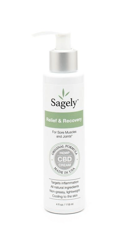 Sagely Naturals CBD infused Relief and Recovery Cream - 4oz - DiscoverCBD.com - 2