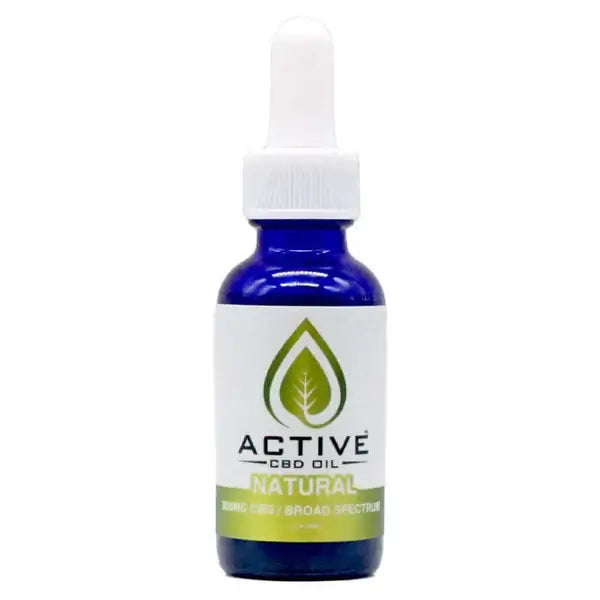 300mg Water Soluble CBD TIncture in a blue bottle with green label