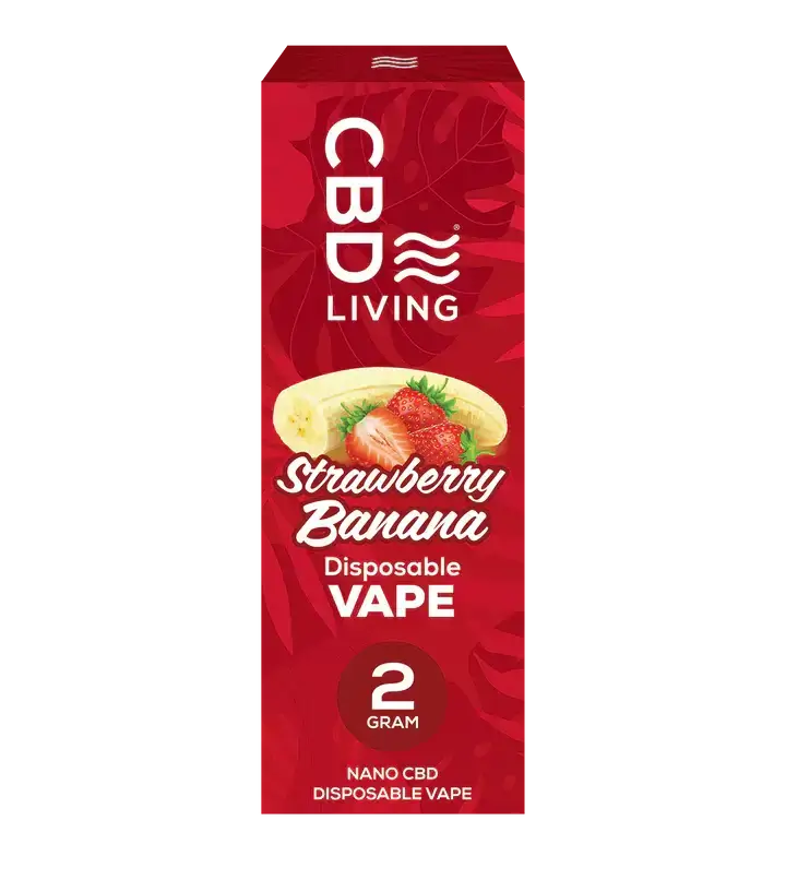 strawberry banana CBD living disposable vape