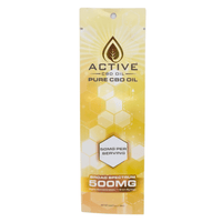 Gold packaging of broad spectrum pure CBD oil from Active CBD Oil