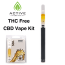 THC-Free CBD vape kit with CBD cartridge and battery
