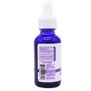Back view of CBN Tincture in blue bottle with purple label 