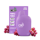 Purple full spectrum THC dispsoable vape with CBD FX box and grapes