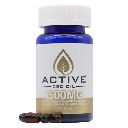 Bottle of CBD capsules from Discover CBD