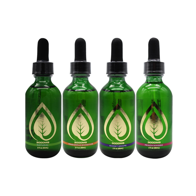 Group of CBD oil tinctures
