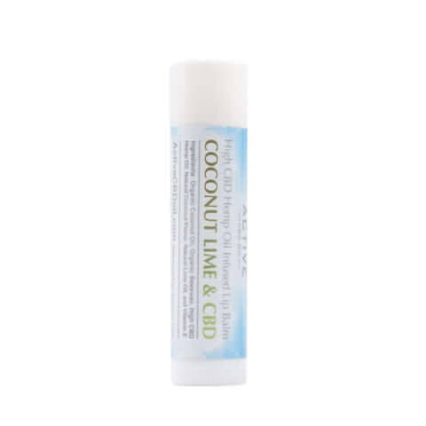 Active CBD Lip Balm in Coconut Lime flavor, made in Colorado with love.
