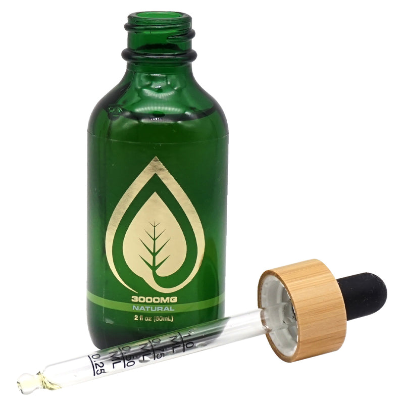 CBD oil tincture 3000mg with bamboo dropper