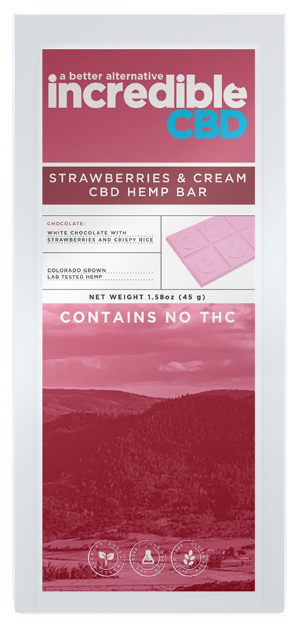 Incredible CBD Strawberries & Cream CBD Bar