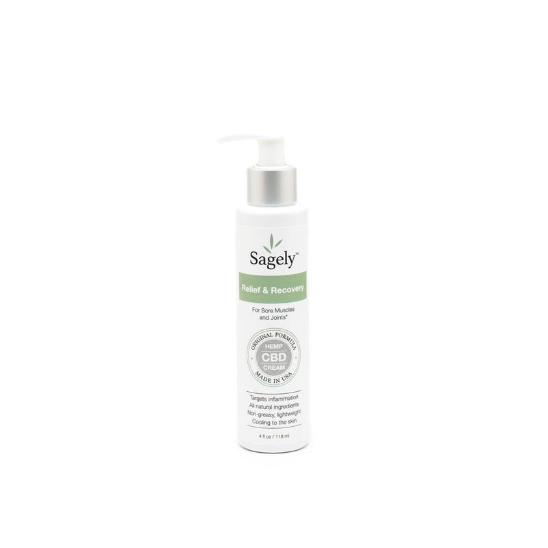 Sagely Naturals CBD infused Relief and Recovery Cream - 4oz - DiscoverCBD.com - 3